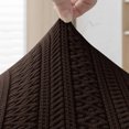 thumbnail image 3 of Housses Extensibles à Rayures pour Fauteuil Inclinable, Protège-Meubles Extensible en 6 Pcs, Sangle Élastique de Protection (Causeuse 2 Places, Brun), 3 of 8