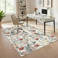 thumbnail image 3 of IDEALHOUSE 9x12ft Floral|beige Area Rugs, Machine Washable, Ultra-Soft Foldable Rug, Low Pile, Non Slip, Stain Resistant, Easy Care Carpet for Living Room, Bedroom, Office, 3 of 8