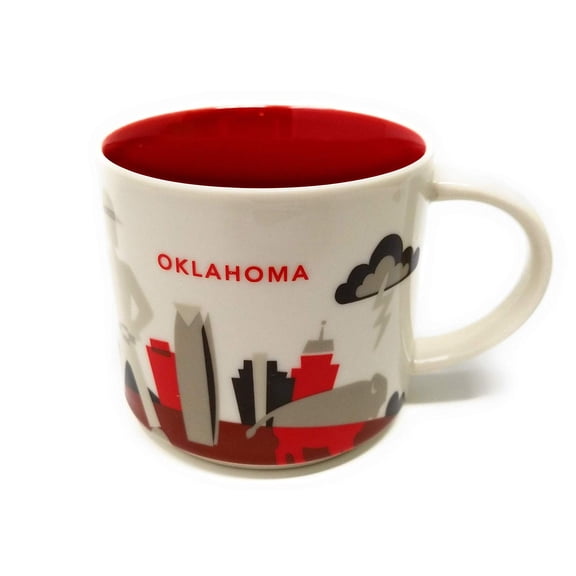 Starbucks You Are Here Oklahoma Ceramic Coffee Mug New With Box