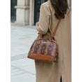 thumbnail image 3 of MKF Collection Women's Frida Faux Leather Satchel Handbag and Wallet Set, 2-Piece, Cognac, 3 of 11