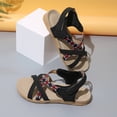 thumbnail image 4 of Xfvqtps Womens Bohemian Roman Sandals Flat Open Toe Crisscross Strap Casual Comfortable Walking Shoes for Women Summer Outdoor Beach, 4 of 9