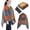 Grey+Black Power Bank, variant on 59"x31" Cordless Heated Blanket Battery Operated Portable Electric Heated Shawl 3 Temp Wearable Heating Blanket for Indoor Outdoor