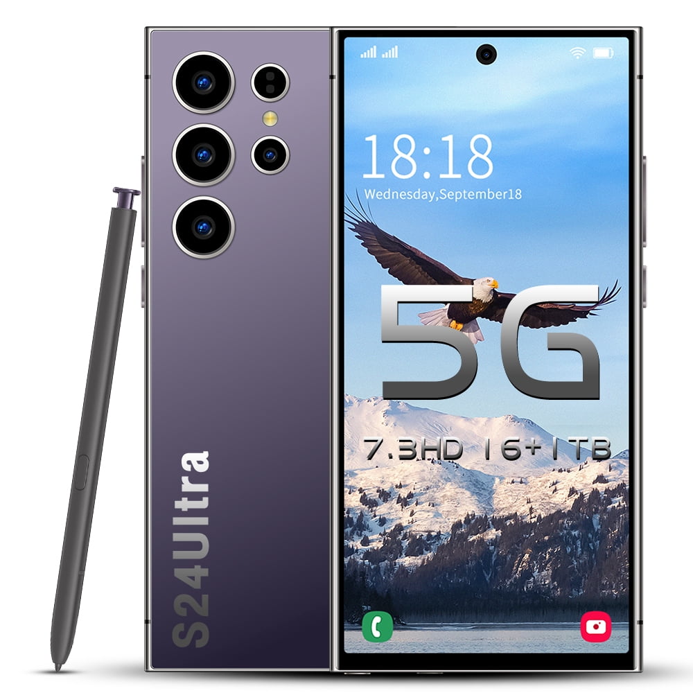 24 Inch Phone S24 Ultra Mobile Phones 7.3 HD Screen SmartPhone Original 22GB+2TB 4G ...