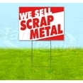 thumbnail image 1 of We Sell Scrap Metal (18" x 24") Yard Sign, Includes Metal Step Stake, 1 of 6