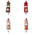 thumbnail image 3 of Cubierta de botella de vino de muñeco de nieve, manga con cordón de Navidad, cubiertas de champán de Papá Noel, ropa de de comedor para Kits de decoración para fiestas Muñeco de nieve/color de lino Bearachild HA068081-03, 3 of 6