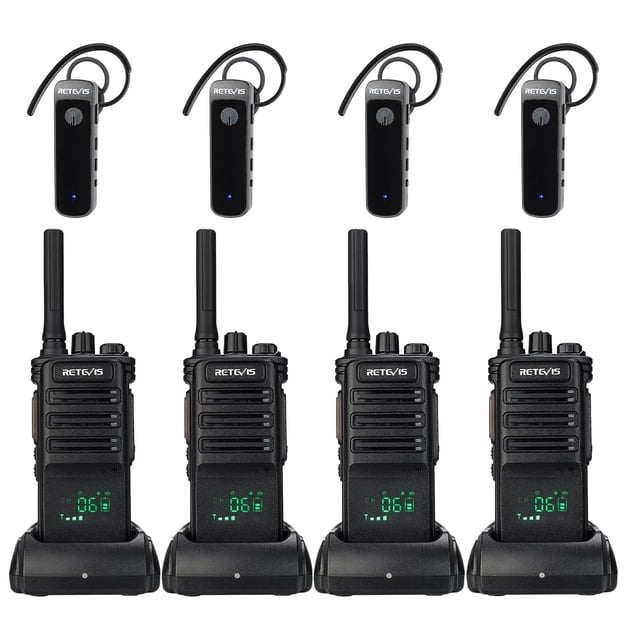 Radio bidireccional Retevis RB89 de largo alcance, 2600 mAh, paquete de 4 unidades con ACC