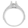 thumbnail image 2 of 14K White Gold Natural Emerald Engagement Split Shank Ring Round 5mm Diamond Accents, size 7, 2 of 4