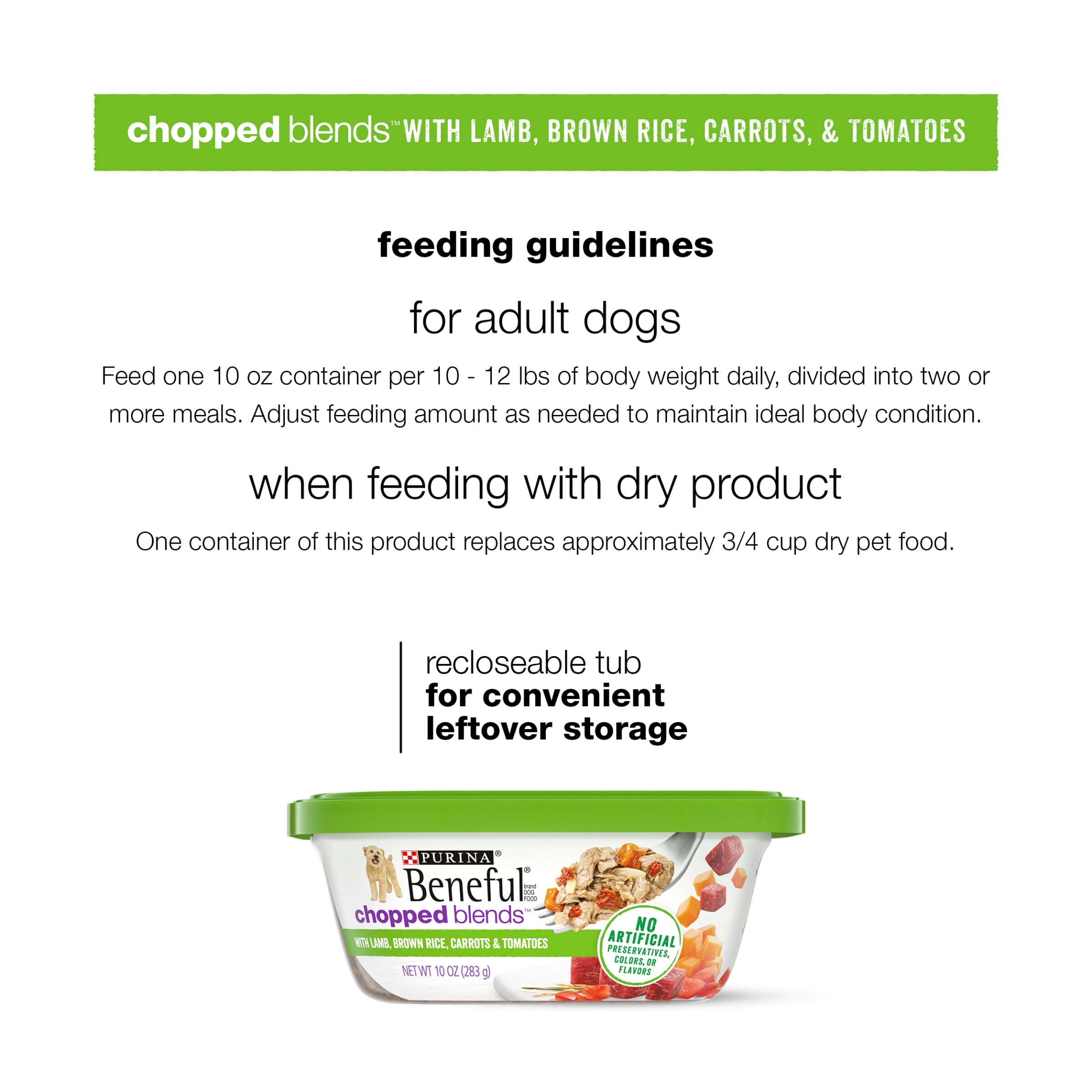 Buy Purina Beneful Chopped Blends Wet Dog Food Lamb Brown Rice Carrots