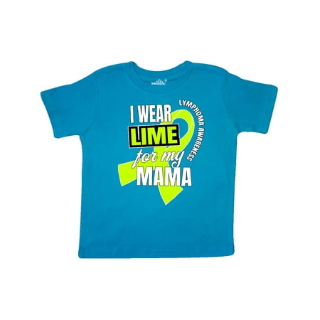 

Inktastic I Wear Lime For My Mama Lymphoma Awareness Gift Toddler Boy or Toddler Girl T-Shirt