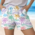 thumbnail image 5 of COMVALUE Women's Plus Size Swim Shorts Quick Dry Beach Boardshorts Swimwear Bottom Trunks 2026 (Light Purple, M), 5 of 5