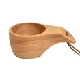 thumbnail image 2 of Mefallenssiah Portable Wooden Rubber Cup Log Color Natural Wood Coffee Tea Cup, 2 of 3