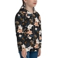 thumbnail image 5 of Naloa Lilies Flowers Teenage Zipper Hoodie, Long Sleeve Zip Up Hoodies Casual Jackets Tops for 7-12 Years-Small, 5 of 6