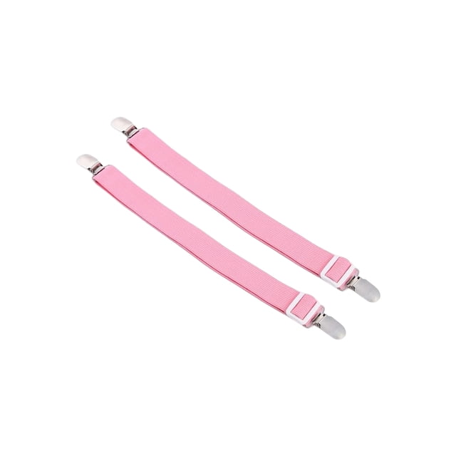 Billuyoard 2 uds Clip de fijación sábana de cama sujetador elástico ajustable soporte de esquina de colchón Clips correas sujetadores multiusos Juegos de cama Rosa Billuyoard HA077241-03