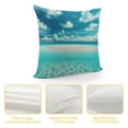 thumbnail image 4 of Orinice  Tropical Throw Pillow Cushion Cover, Paradise Ocean Dreamy Sea Vacation Serene Summer Exotic Relax Summer Picture, Decorative Square Accent Pillow Case,  White, 4 of 5
