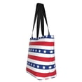 thumbnail image 2 of Kll Tote Bag For Women American Patriotic Stars And Stripes Print Shopping Grocery Reusable Bags For Office School Shopping Travel, 2 of 7