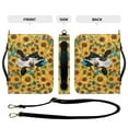 thumbnail image 5 of FOR U DESIGNS Sunflower Cow Butterfly Leather Bible Bags Soft Bible Case with Shoulder Strap Leather Bible Bags Organizer Size 2X-Large Portable Bible Case Bag Book Carrying Case Bible Accessory, 5 of 7