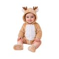 thumbnail image 3 of REDARER Baby Christmas Deer Hooded Romper Set Long Sleeve Zipper Bodysuit with Matching Foot Covers Soft Fleece Holiday Costume Outfit for Infant Christmas Photoshoot Party Gift,6-9 Months, 3 of 8