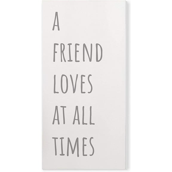 A Friend Loves At All Times Rustic Wood Wall Sign 9x18