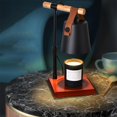 thumbnail image 4 of Modern Electric Candle Warmer Burner Dimmable table lamp Heater Wood Base for Table Desktop Bedroom Wedding Yoga , Black, 4 of 8