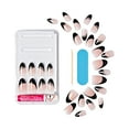 thumbnail image 4 of KISS Voguish Fantasy Medium Almond Fake Nails, Glossy Dark Black, 'Magnifique', 28 Ct., 4 of 8