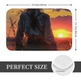 thumbnail image 2 of Rateoe Sunset Western Cowgirl Pattern Flannel Door Mat Indoor Outdoor Entrance, Waterproof All-Weather Doormat,Fade Resistant, Low Profile Entryway Mat 16x24in, 2 of 7