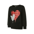thumbnail image 3 of Family Matching Parent-Child Sweatshirt, Long Sleeve Hearts Print Tops, Round Collar Loose Fit Pullover, 3 of 9