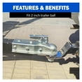 thumbnail image 5 of 2"x 3"Straight Tongue Trailer Coupler For 3in Channel,2in Hitch Ball,5000 Lbs,Electroplated,RV Parts,Camper Caravan Accessories ,Dependable Strength, 5 of 7