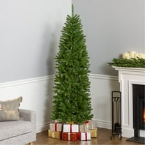National Tree Company 7 ft Unlit Kingswood Fir Slim Artificial Christmas Tree, 892 Tips, Includes Stand, Green