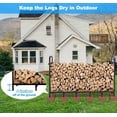thumbnail image 4 of .ft Firewood Rack Holder Adjustable Heavy Duty Fire Log Stacker Stand for Fireplace Outdoor Indoor Metal Wood Pile Storage Organizer Patio Logs Stand tool, 4 of 8
