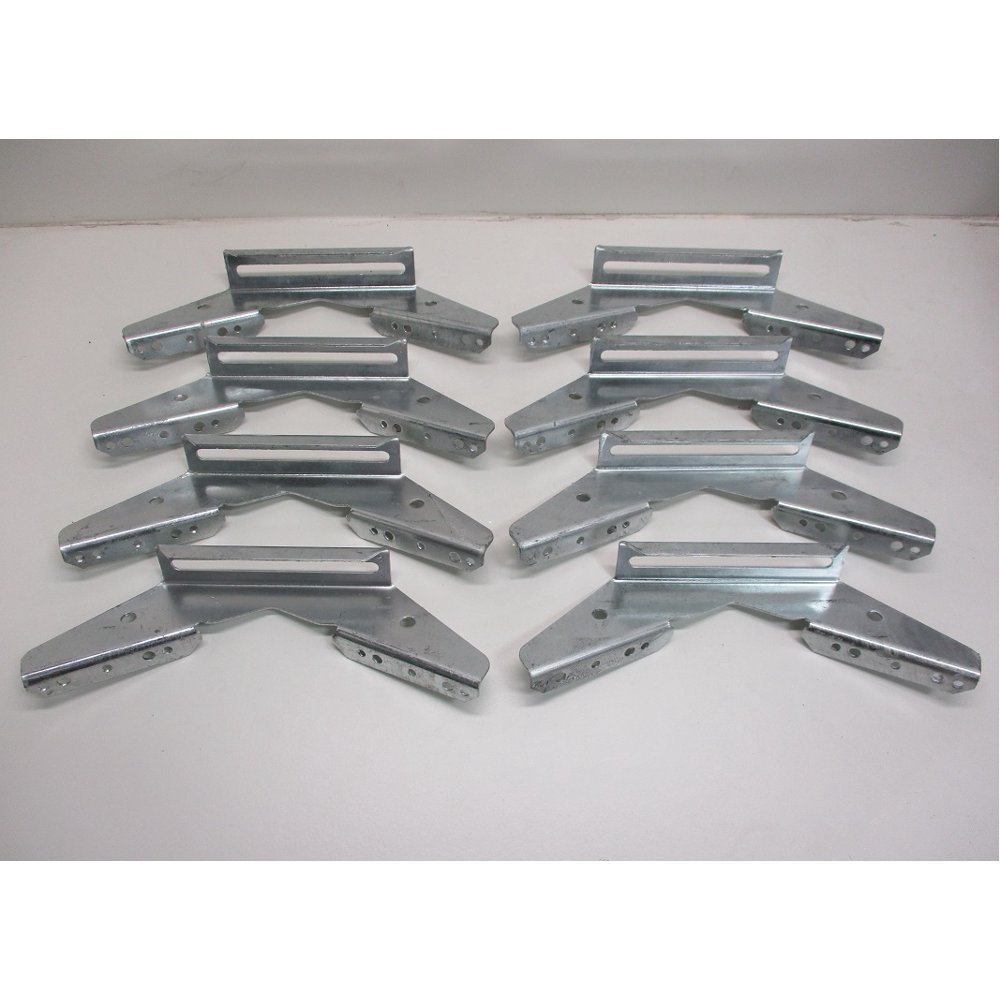 (8) V Wing Pontoon Boat Trailer Bunk Bolster Brackets / Adjustable
