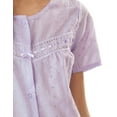 thumbnail image 4 of Casual Nights Women's Short Sleeve Eyelet Embroidered House Dress, 4 of 5