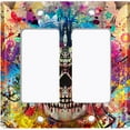 thumbnail image 6 of Metal Light Switch Plate Outlet Cover Colorful Graffiti Flower Tree Skull SKL004, 6 of 13
