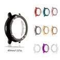 thumbnail image 2 of pitrice Boîtier de Montre, Forme Ronde, Cadre Rigide, Pare-Chocs, Protecteur en Strass Scintillant, Coque Solide Antichoc Chic, R820-44mm Argent, 2 of 7