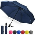 thumbnail image 2 of Anntrue Windproof Travel Umbrella, Auto Open Close Lightweight Compact Portable Backpack Folding Umbrella, Perfect for Car, Purse, Men and Women(Blue), 2 of 10