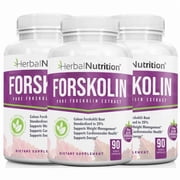 Pure Forskolin Extract - Three 90 Count Bottles 250mg a 20% Extract of Pure Coleus Forskohlii