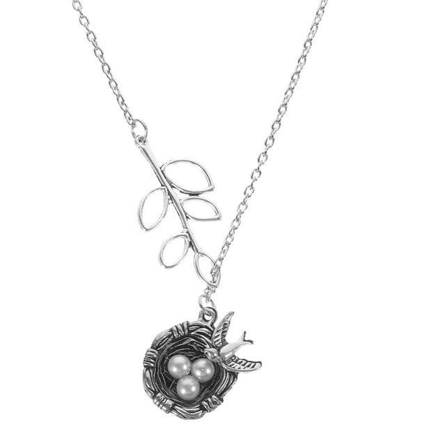 KAKOWELY Collar con colgante de nido de pájaro para mujer, delicado collar, joyería para el cuello, regalo para el Día de la Madre.