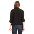 thumbnail image 4 of Women's Trendy Style 3/4 Sleeves Solid Open Jacket, 4 of 4