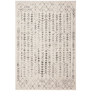SAFAVIEH Tulum Goddard Moroccan Geometric Area Rug, 3' x 5', Ivory/Grey
