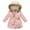Pink, variant on TAIAOJING Toddler Kids Winter Jackets Girls Hooded Baby Warm Windproof Coat Thick Winter Girls Coat Outwear Snowsuit 2-3 Years