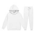 thumbnail image 6 of Gvtxlev Boys Tracksuits 2026 Long Sleeve Fleece Hoodies with Kangaroo Pocket Casual 2 Piece Jogger Set Solid Color Sizes 2-14 Years, 6 of 7