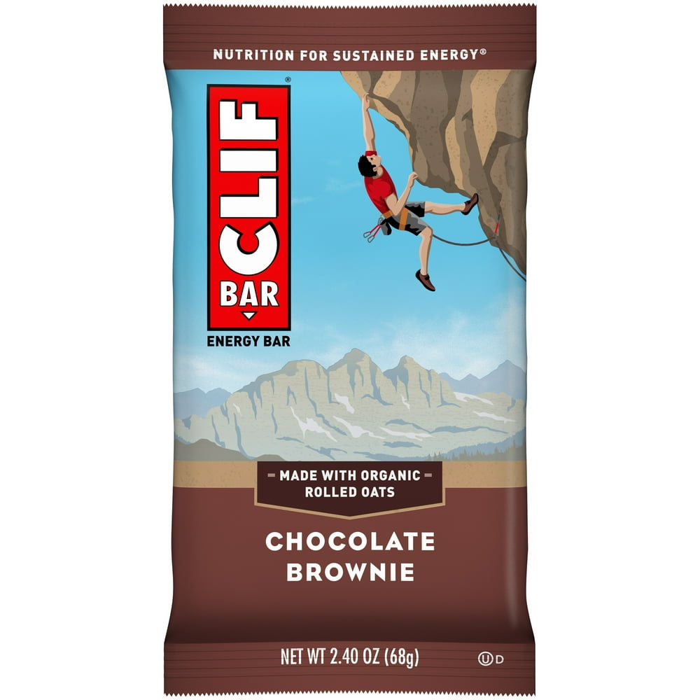 Clif Bar, Chocolate Brownie, Energy Bars, 2.4 Oz each