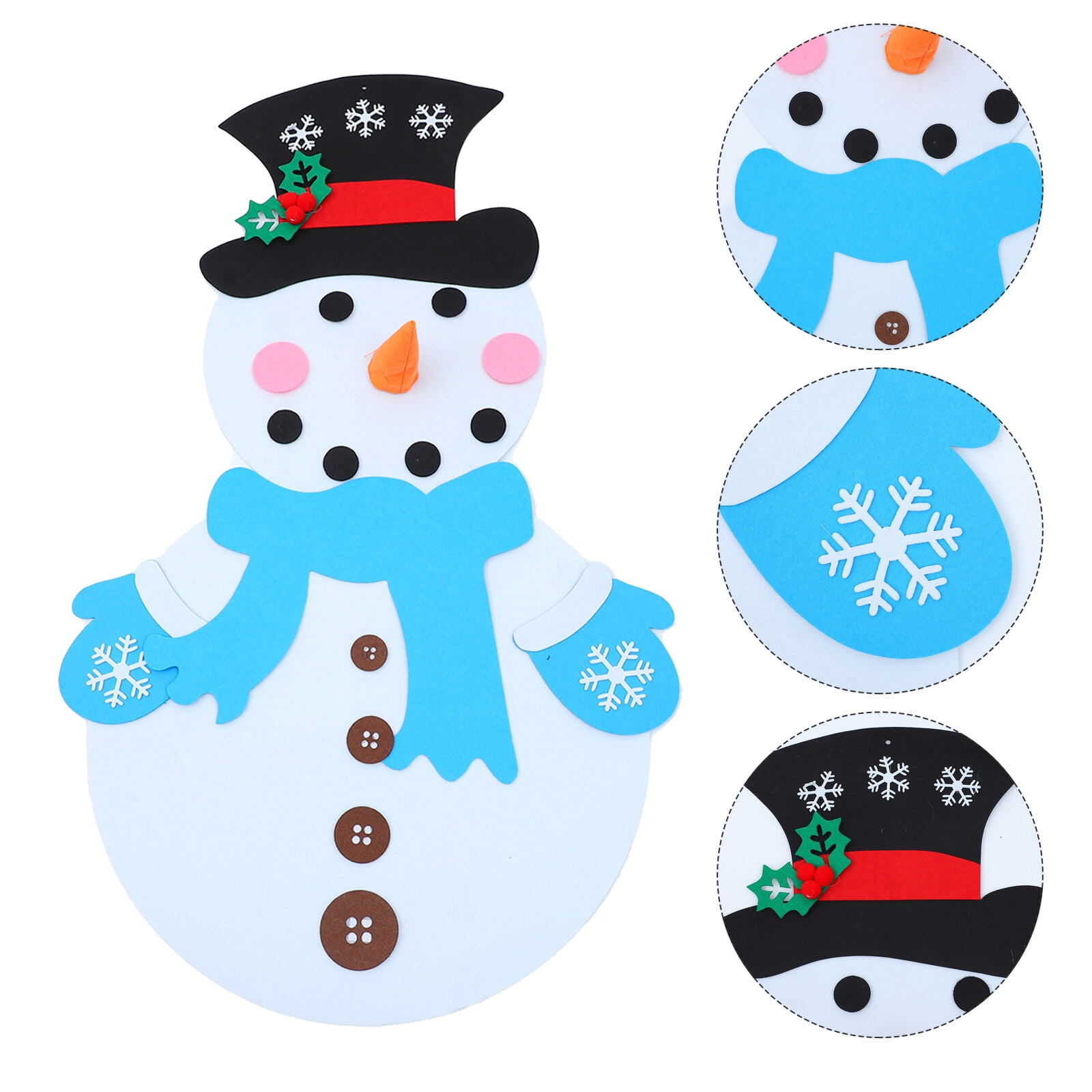 Diy felt snowman kit 1 Set DIY Felt Christmas Snowman Set Lovely DIY