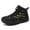 Black, variant on Krdevn Kids High Top Hiking Boots Wide Toe Box Barefoot Style Hook‑Loop Non‑Slip Wear‑Resistant Outdoor Trail Boots for Boys Girls,Grey