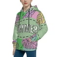 thumbnail image 2 of Haiem Summer Pattern Boys Hoodie, Youth Pullover Hooded Sweatshirt, Kangaroo Pocket Hoodie for Kids Girls -Medium, 2 of 6