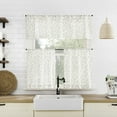 thumbnail image 4 of No. 918 Hawthorne Floral Leaf Sheer Rod Pocket Kitchen Curtains, 52"W X 14"L, 4 of 5