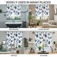 thumbnail image 3 of Blue Polka Dots Swag Valances for Windows, Kitchen Curtains 36 Inch Length 2 Panels Set, Modern Abstract Art Short Curtains for Small Windows Rod Pocket Cafe Curtains Drapes 28"x36", 3 of 8
