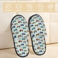 thumbnail image 2 of Fotbe Hand drawn tractors Pattern Women's Fuzzy Slippers Plush Slippers Fluffy Winter House Shoes Indoor and Outdoor-Large, 2 of 8