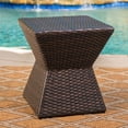 thumbnail image 2 of Calahan Outdoor 16" Wicker Square Side Table, Brown, 2 of 7
