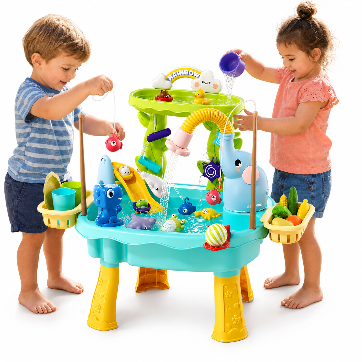 AquaPlay, Water Table Water Playset, Mountain Lake with 44 pcs
