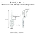 thumbnail image 4 of Rosec Jewels - Lab Grown Diamond Cluster Drop Earrings Lever Back - EF-VS Quality Diamond Earrings for Anniversary, 10K White Gold, 4 of 7